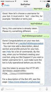 Telegram newbot MyFHEMresponsebot